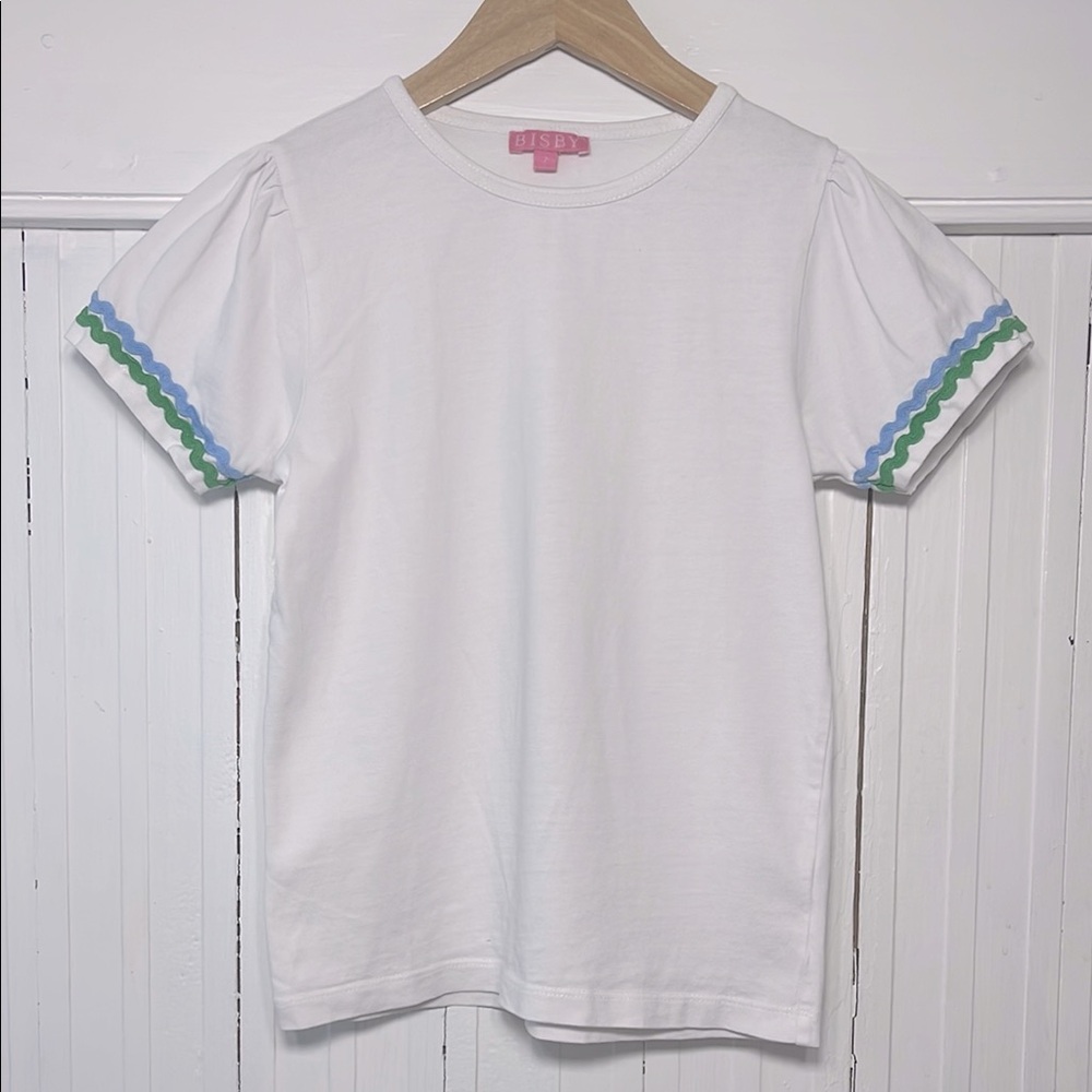 BISBY VGUC Basic White Ric Rac Blouse